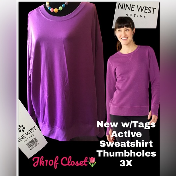 🌷NWT NINE WEST 3X ACTIVE TOP w/THUMBHOLES - Picture 10 of 10